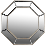 Octagon Frame Bevelled Wall Mirror, 24 x 24-in