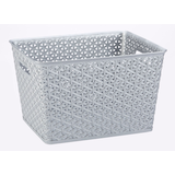 Panier en résine, grand, argenté