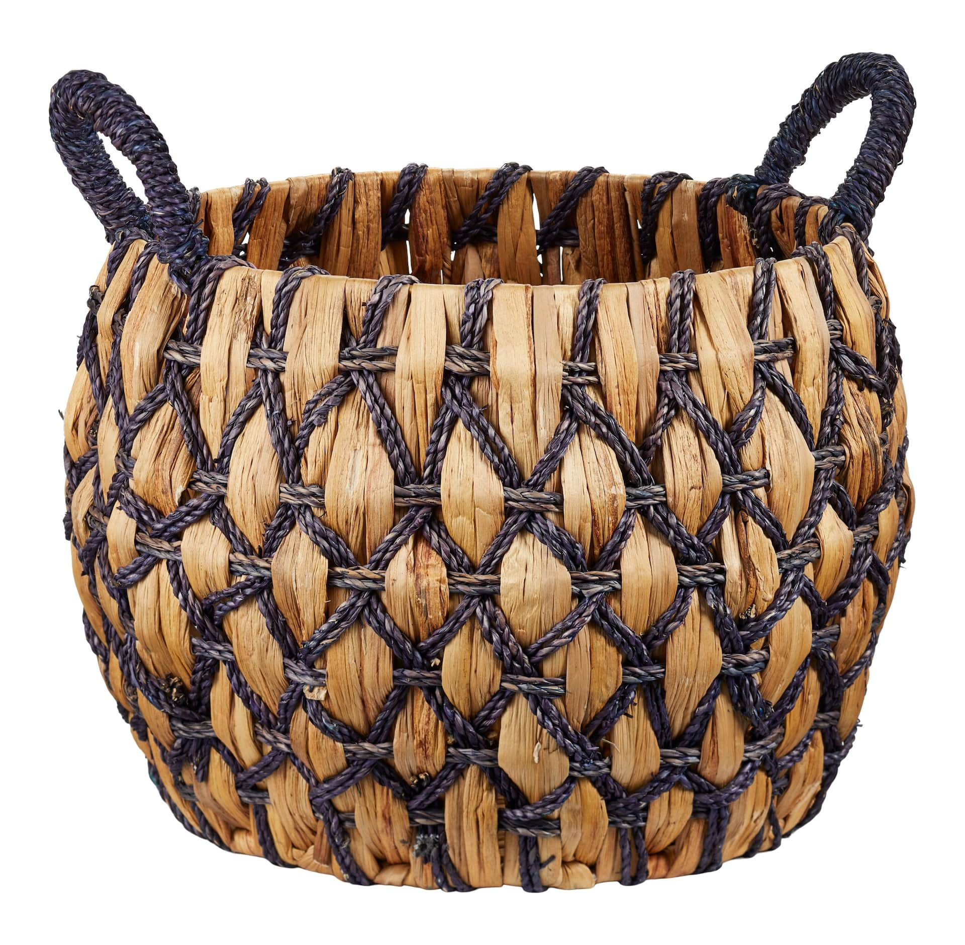 CANVAS Market Round Hand Woven Basket, 15.75 x 17.71-in