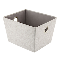 Panier rectangulaire en tissu CANVAS Piper, couleurs assorties, 13,4 x 11 x 9 po