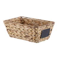 Panier de rangement rectangulaire tissé à la main CANVAS Meg, 12 x 8 x 5,1 po