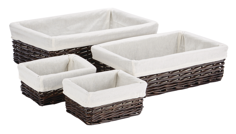 CANVAS Willow Baskets Set, 4pc Canadian Tire