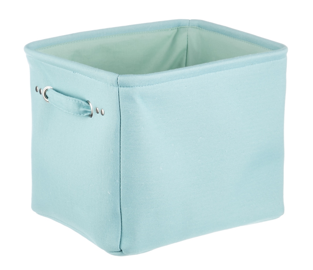 CANVAS Echo Cube Fabric Basket, Teal, 10 x 12 x 10in Canadian Tire