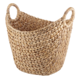 CANVAS Tess Curved Hand Woven Storage Basket, 16  x 12 x 15-in Front_Angled_Left