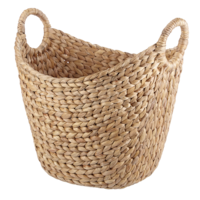 Panier de rangement tissé à la main courbé CANVAS Tess, 16 x 12 x 15 po Front_Angled_Left
