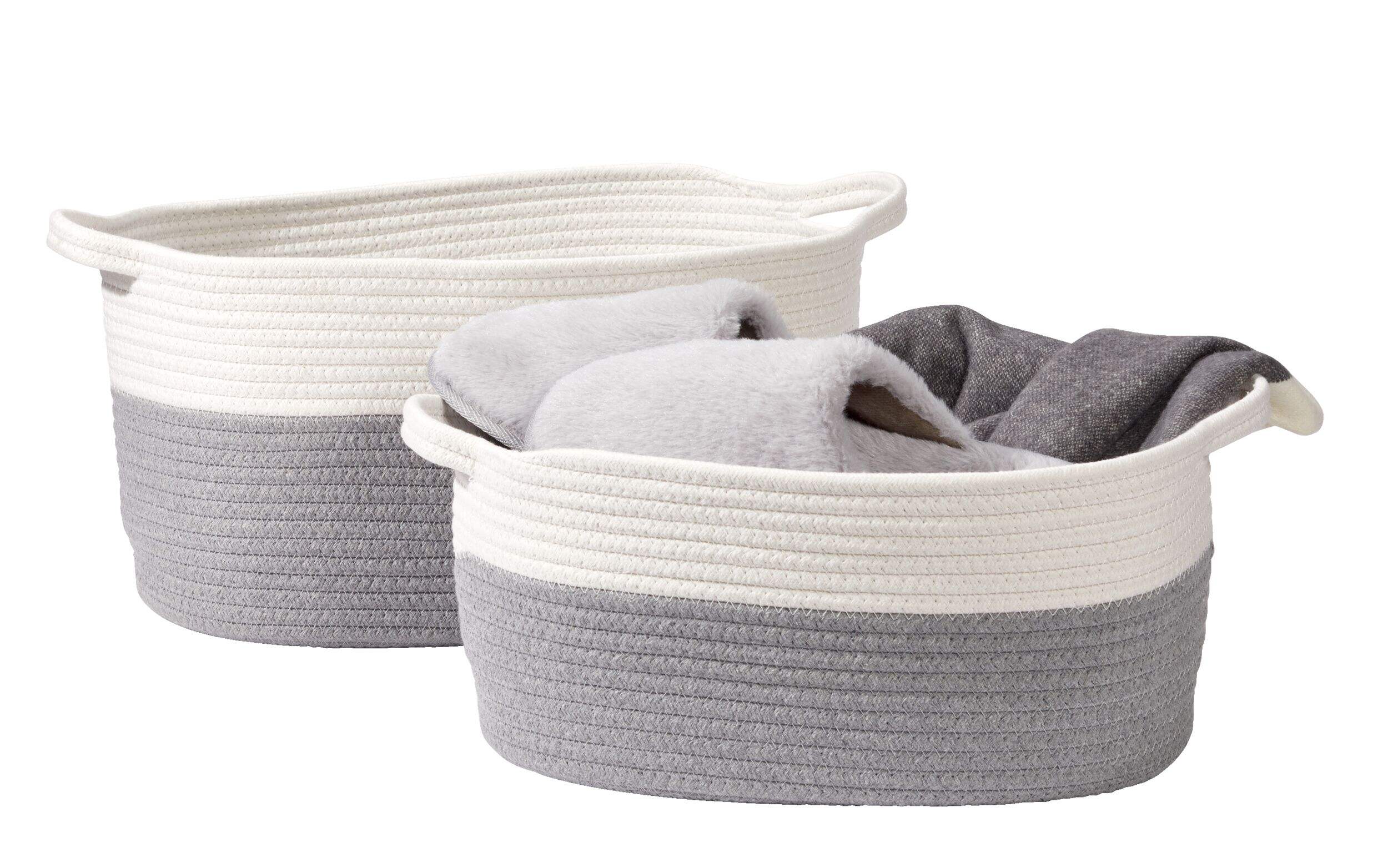 CANVAS Nesting Rope Baskets Set, 2pk Canadian Tire
