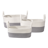 Paniers à corde gigogne CANVAS, paq. 3 Front_Elevated