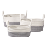 CANVAS Nesting Rope Baskets Set, 3-pk Front_Elevated
