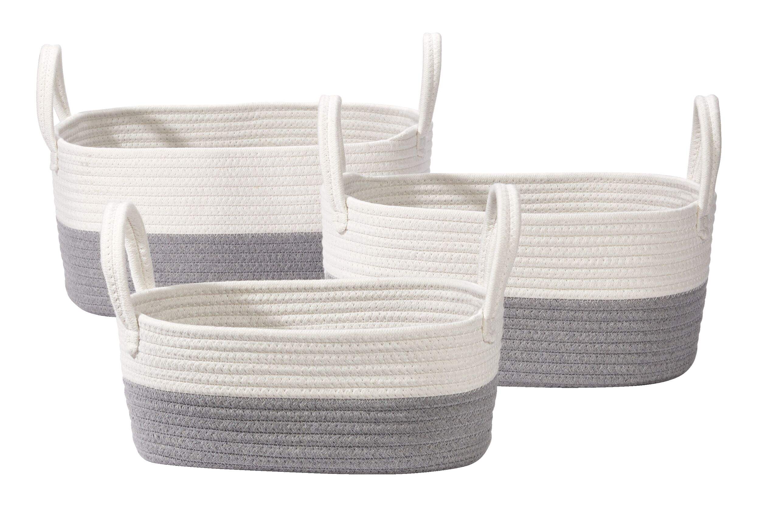 CANVAS Nesting Rope Baskets Set, 3-pk Front_Elevated