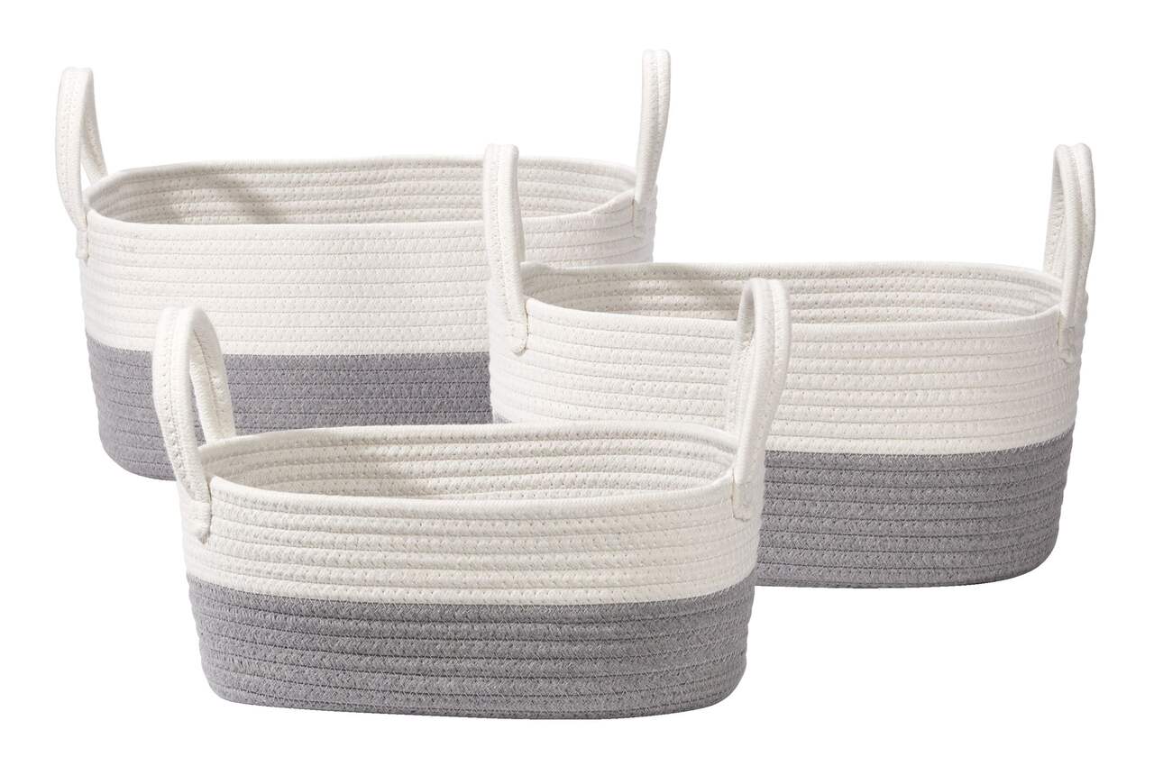 CANVAS Nesting Rope Baskets Set, 3-pk