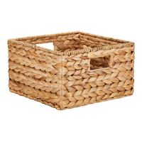 Panier de rangement carré tissé Canvas Hazel Front_Three_Fourths_Angled_Right