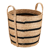 Canvas Henry Tall Woven Cotton Rope Storage Basket Front_Three_Fourths_Angled_Right