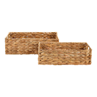 Panier de rangement rectangulaire tissé Canvas Ari, paq. 2 Front_Elevated