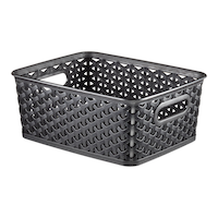 Panier de rangement tissé Curver My Style, petit, noir Front_Angled_Left