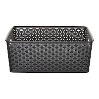 Panier de rangement tissé Curver My Style, moyen, noir Front_Elevated