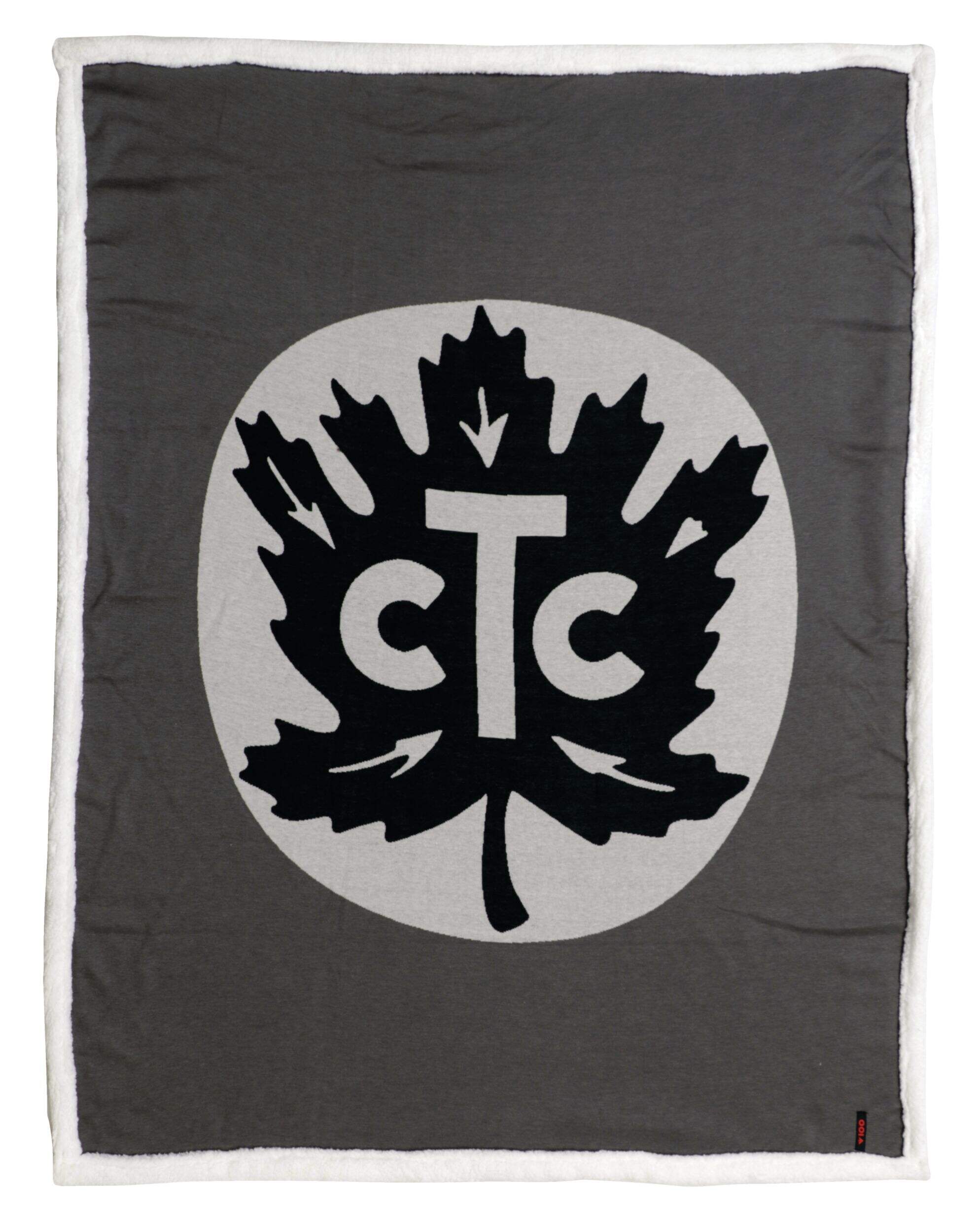CANVAS Canadian Tire 100 Retro Throw Blanket Front_Flat