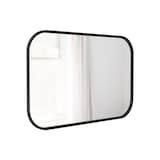 Miroir mural rectangulaire Umbra Hub, noir, 24 x 36&nbsp;po Front_Three_Fourths_Angled_Right