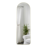Umbra Hubba Arched Leaning Mirror, Brass, 20 x 62-in Front_Flat