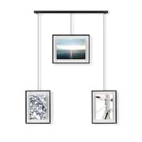 Présentoirs de photos suspendus Umbra Exhibit à 3 images, noir, 26,3 x 18 x 1 po Front_Flat