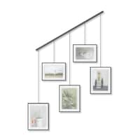 Présentoirs de photos suspendus Umbra Exhibit à 5 images, noir, 27,3 x 31,2 x 1,2 po Front_Flat