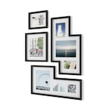 Umbra Mingle Gallery Picture Frame Set, Black, 4-pc Front_Three_Fourths_Angled_Left