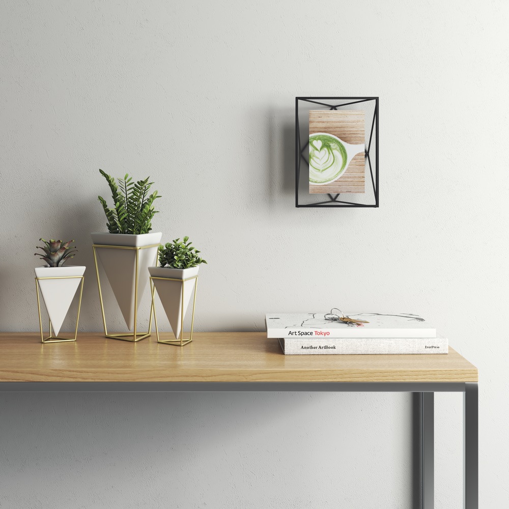 Umbra Prisma Geometric MultiPhoto Display Frame, Black, 8 x 6in