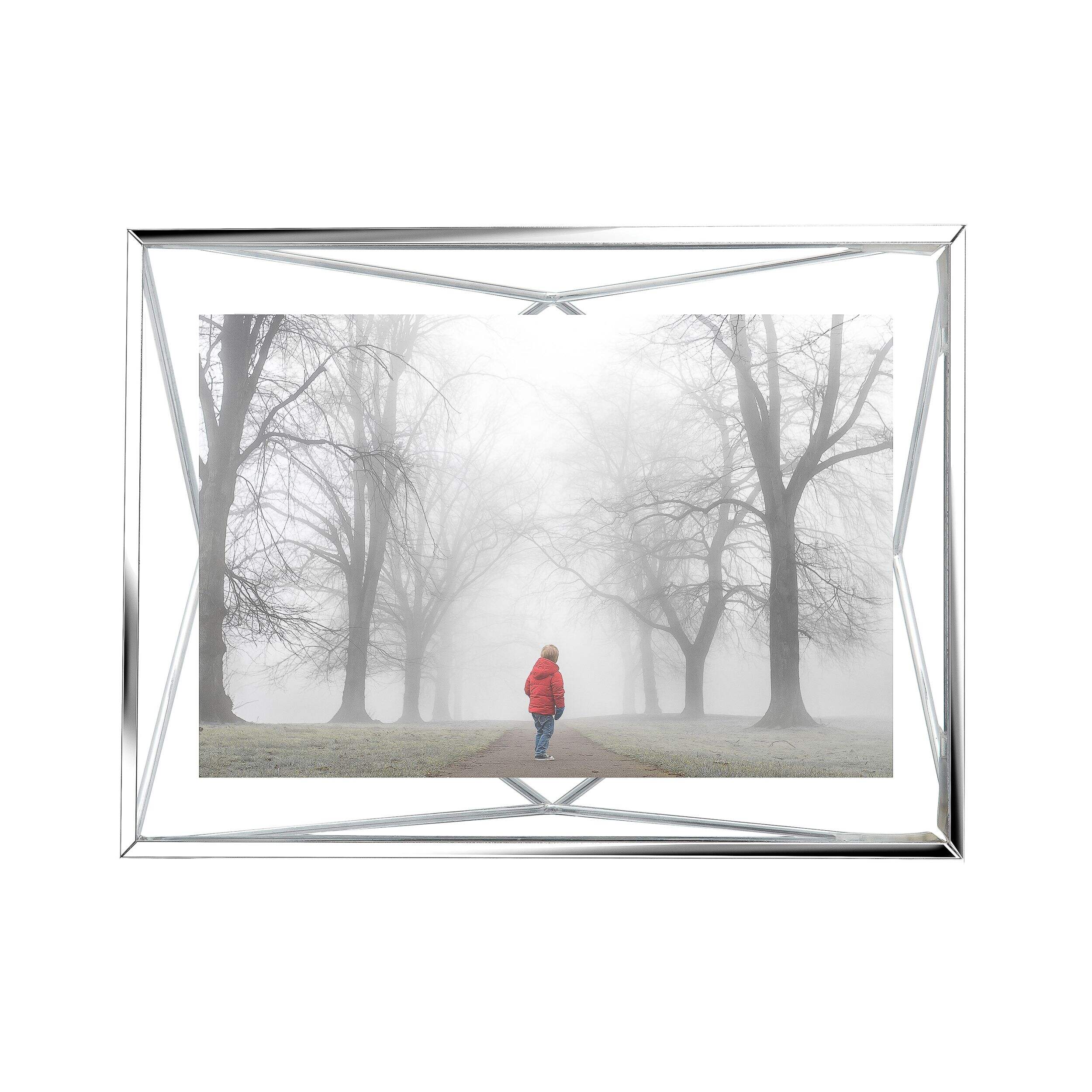 Umbra Prisma Geometric Multi-Photo Display Frame, Chrome, 4 x 6-in Front_Flat