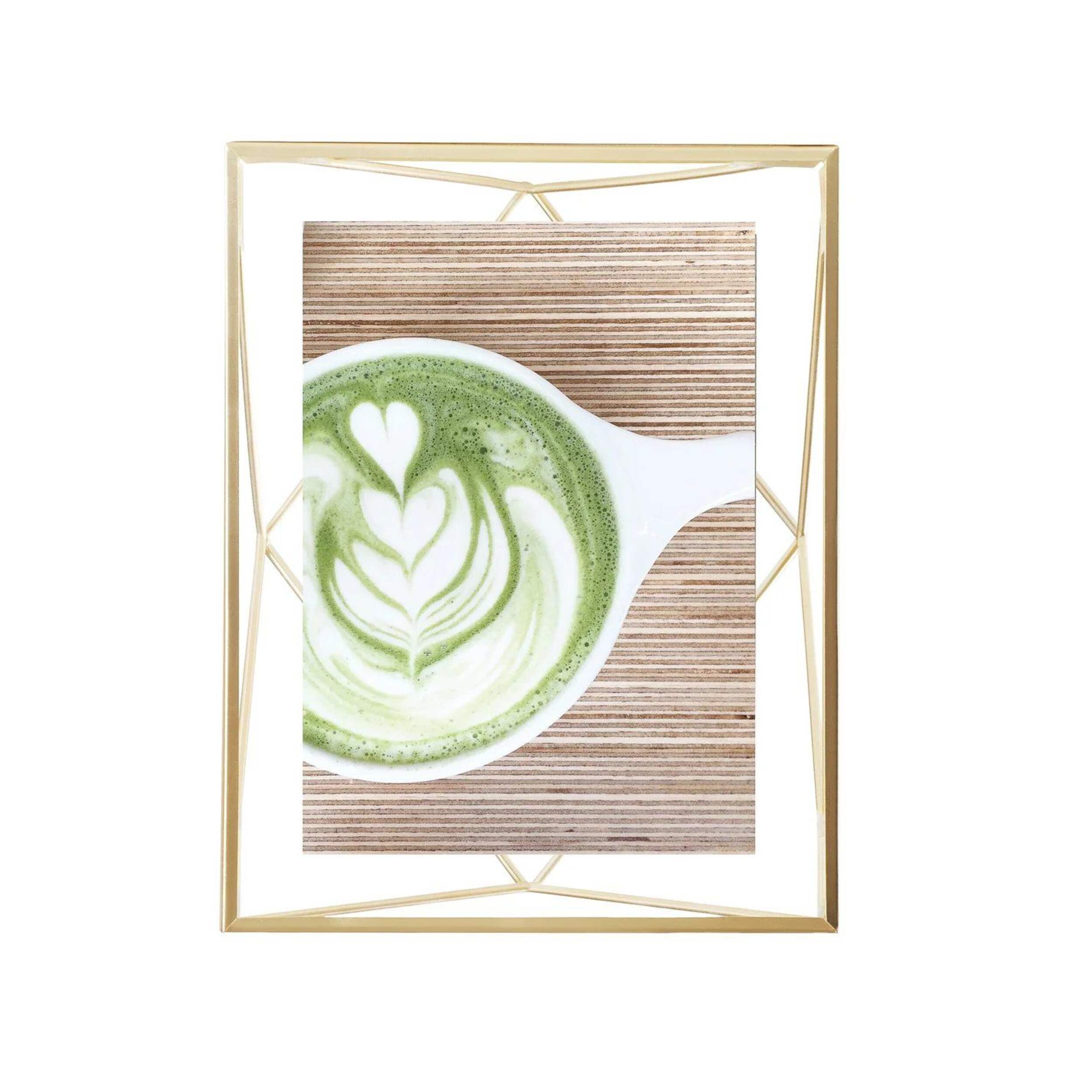 Umbra Prisma Geometric Multi-Photo Display Frame, Matte Brass, 5 x 7-in Front_Flat