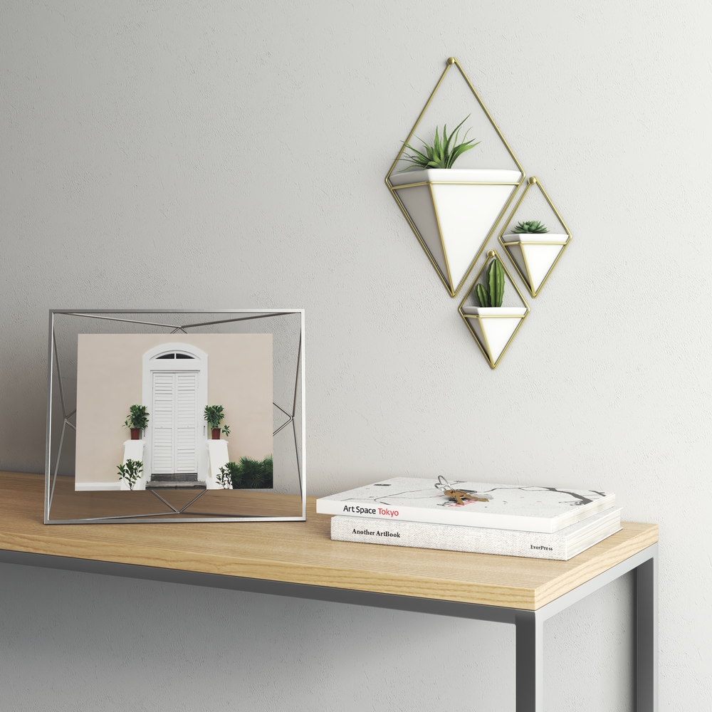Umbra Prisma Geometric MultiPhoto Display Frame, Chrome, 8 x 10in