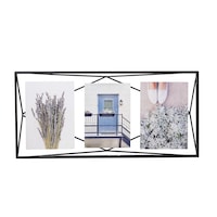 Umbra Prisma Geometric Multi-Photo Display Frame, Black, 19 x 9 x 3.2-in Front_Flat