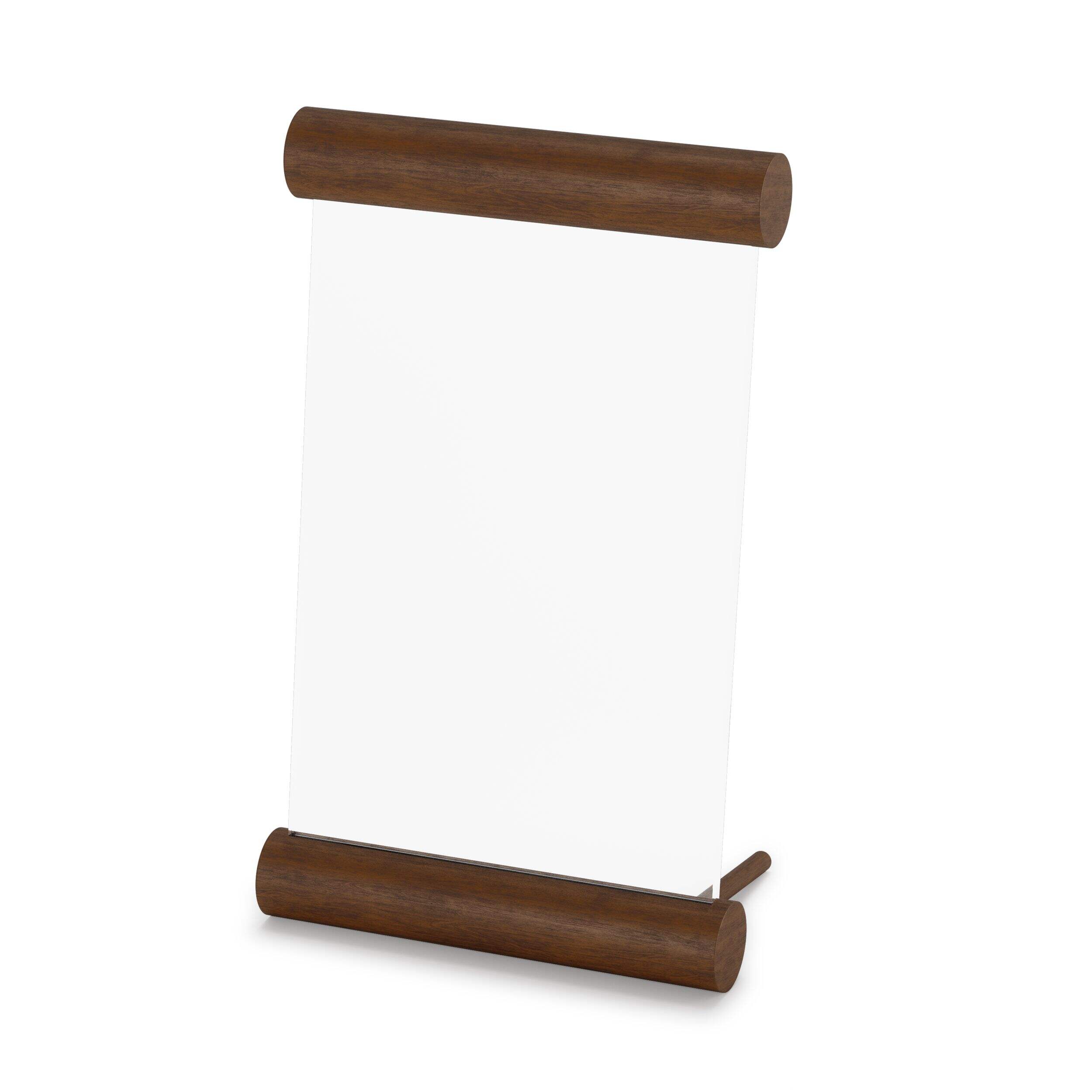 Umbra Scroll Wooden Picture Frame, Light Walnut, 4 x 6-in Front_Three_Fourths_Angled_Left