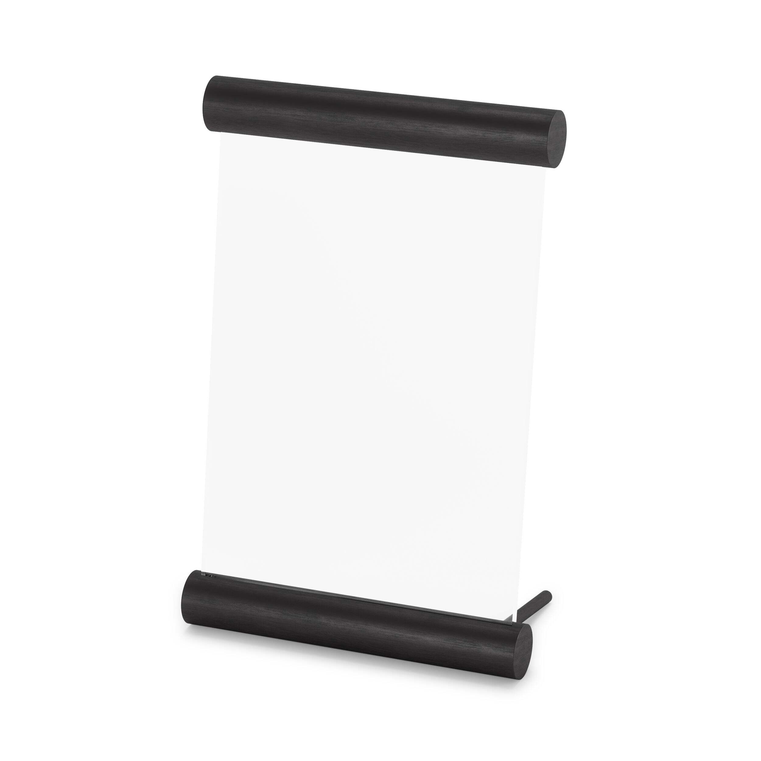 Umbra Scroll Wooden Photo Display Frame, Black, 5 x 7-in Front_Three_Fourths_Angled_Left