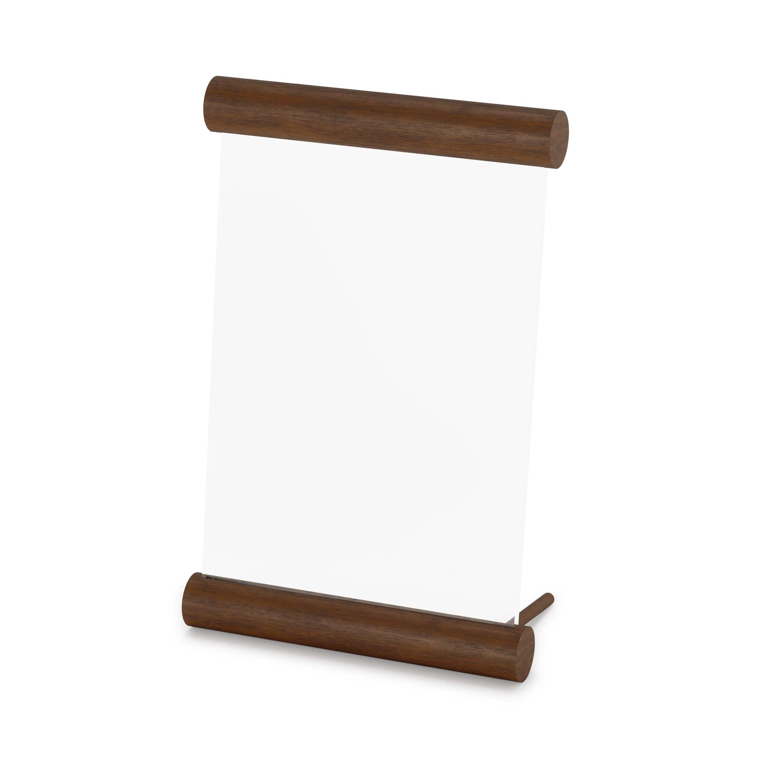 Umbra Scroll Wooden Photo Display Frame, Light Walnut, 5 x 7-in Front_Three_Fourths_Angled_Left