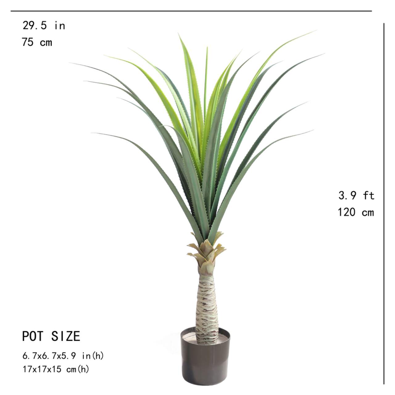 Naturae Décor Artificial Indoor/Outdoor Areca Palm Tree, 47-in