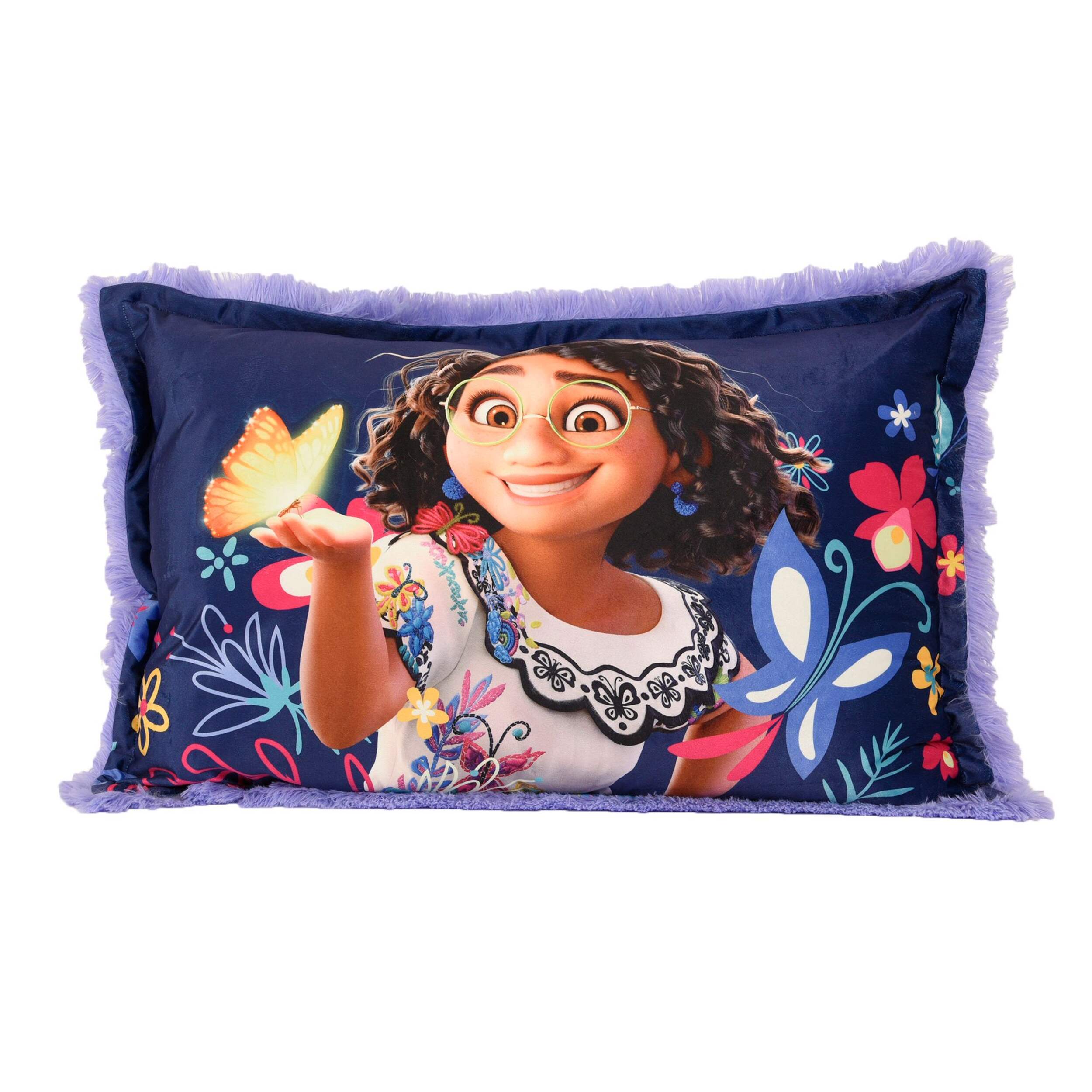 Nemcor Disney Encanto Mirabel Funky Fur Pillow, 20 x 30-in Front_Flat