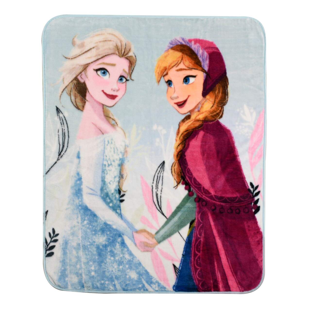 Ensemble de jeté et coussin 2 pièces de la Reine des neiges de Disney