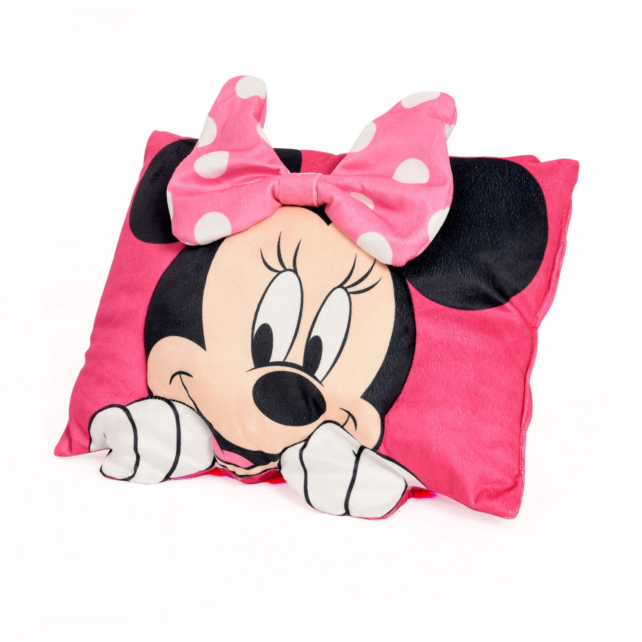 Nemcor Disney Minnie Mouse Ultra-Soft Mink Pillow, 13 x 16-in Front_Three_Fourths_Angled_Left