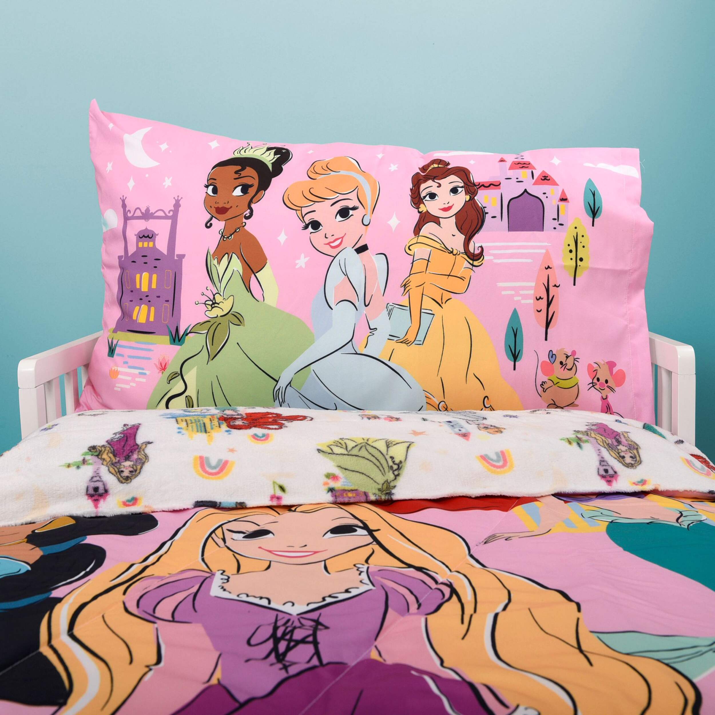 Nemcor Disney Princess 2Piece Toddler Reversible Comforter Set