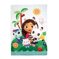 Nemcor 3-Piece Toddler Reversible Comforter Set, Gabby's Dollhouse Front_Flat