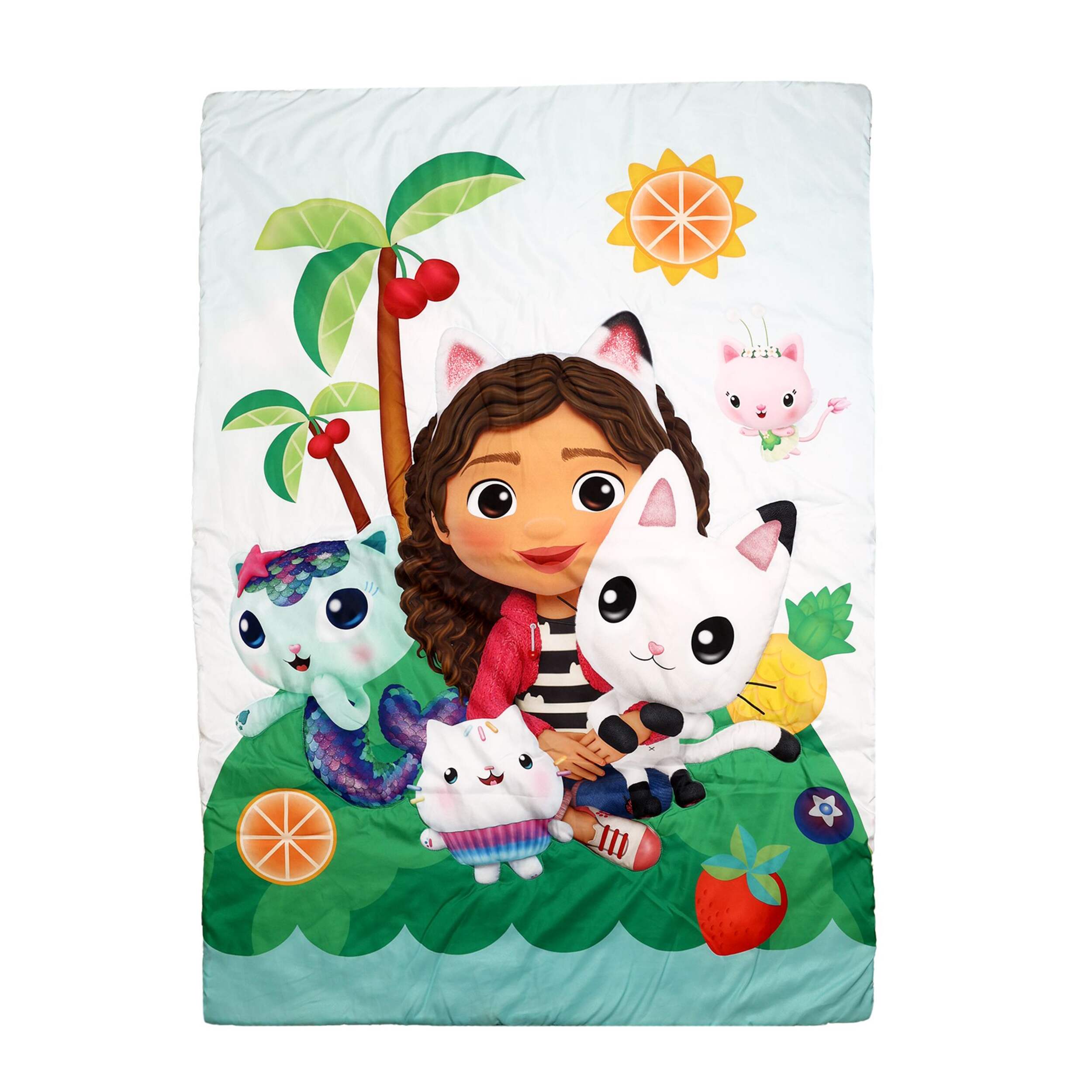 Nemcor 3-Piece Toddler Reversible Comforter Set, Gabby's Dollhouse Front_Flat