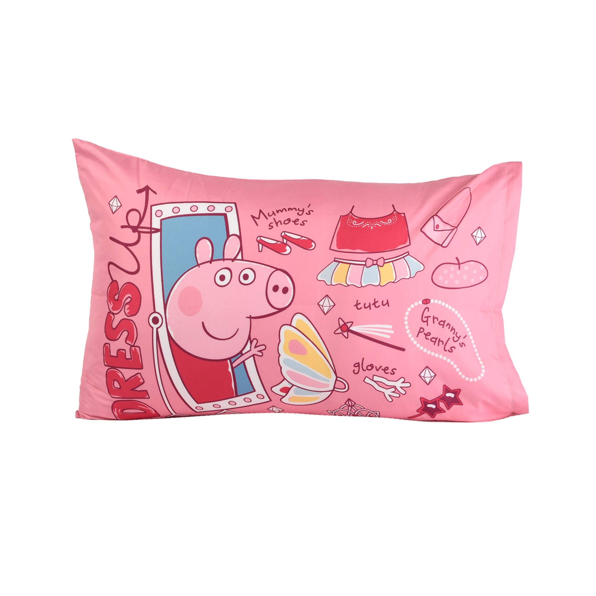 Nemcor Peppa Pig 2-Piece Toddler Reversible Comforter Set Front_Flat