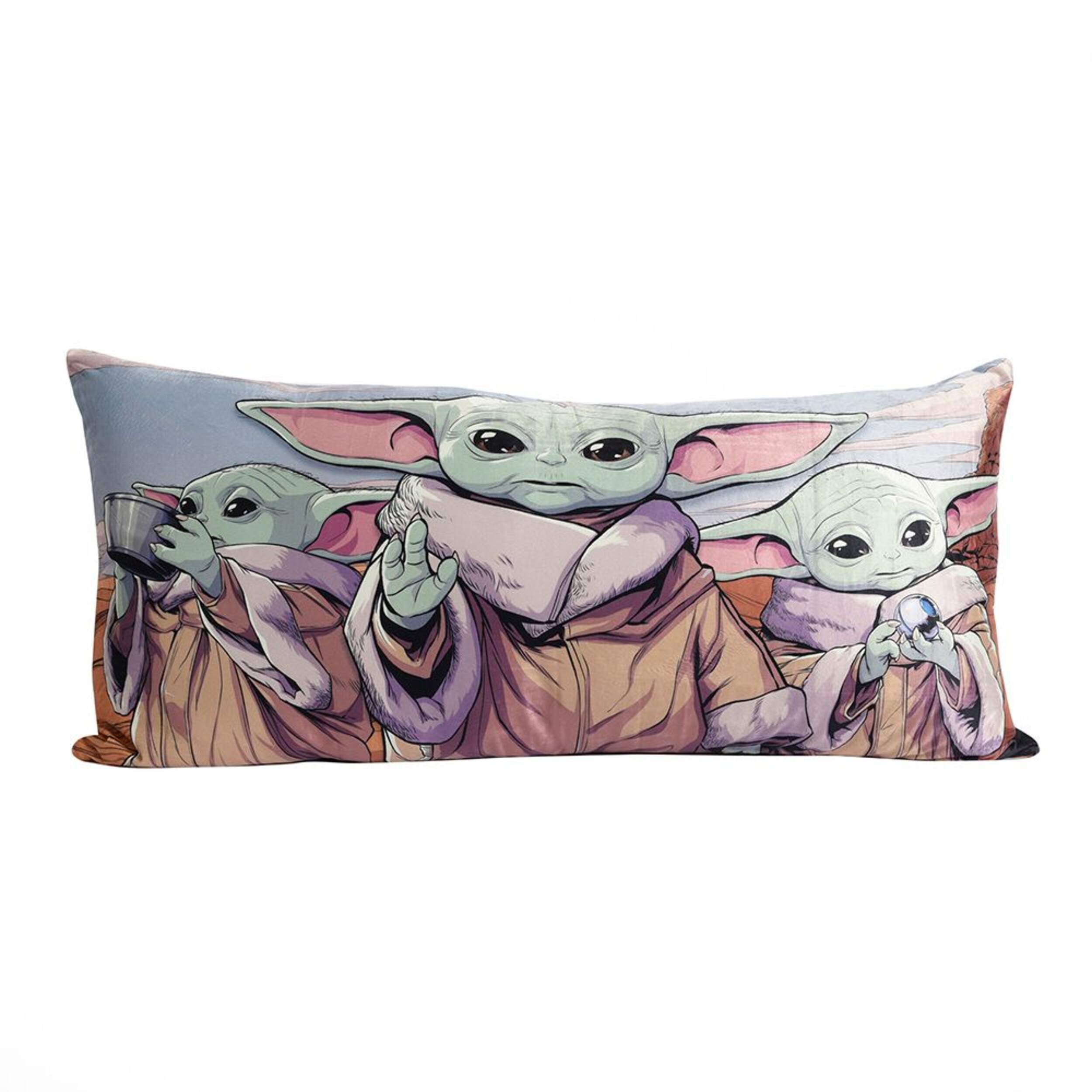 Nemcor Star Wars The Mandalorian Baby Yoda Body Pillow, 18 x 36-in Front_Flat