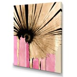 Designart Pink Gerbera Flower On Abstract Fusion I Canvas Wall Art, 12-in x 20-in Front_Three_Fourths_Angled_Left