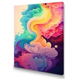 Designart Multicolour Swirly Clouds V Canvas Wall Art, 12-in x 20-in Front_Three_Fourths_Angled_Left