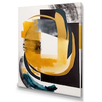 Designart Modern Green Art Deco I Canvas Wall Art, 30-in x 40-in Front_Three_Fourths_Angled_Left