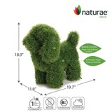 Naturae Decor Green Artificial Turf Topiary Standing Dog, 19-in Front_Angled_Left