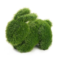 Naturae Decor Green Artificial Turf Topiary Rabbit, 12-in Front_Angled_Left