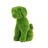 Naturae Decor Green Artificial Turf Topiary Sitting Dog, 19-in Front_Angled_Left