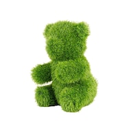 Naturae Decor Green Artificial Turf Topiary Bear, 13-in
