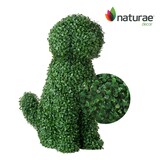 Chien topiaire en buis artificiel vert Naturae Decor, 19 po Composite_or_Mixed